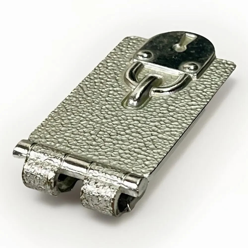 VTG ANSON Silver Tone Belt Buckle Money Clip BARNET FEED YARDS Mid Century USA